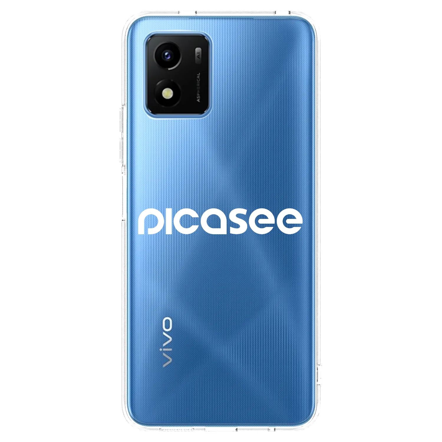 Picasee husă transparentă din silicon pentru Vivo Y01 - Picasee - new logo - white