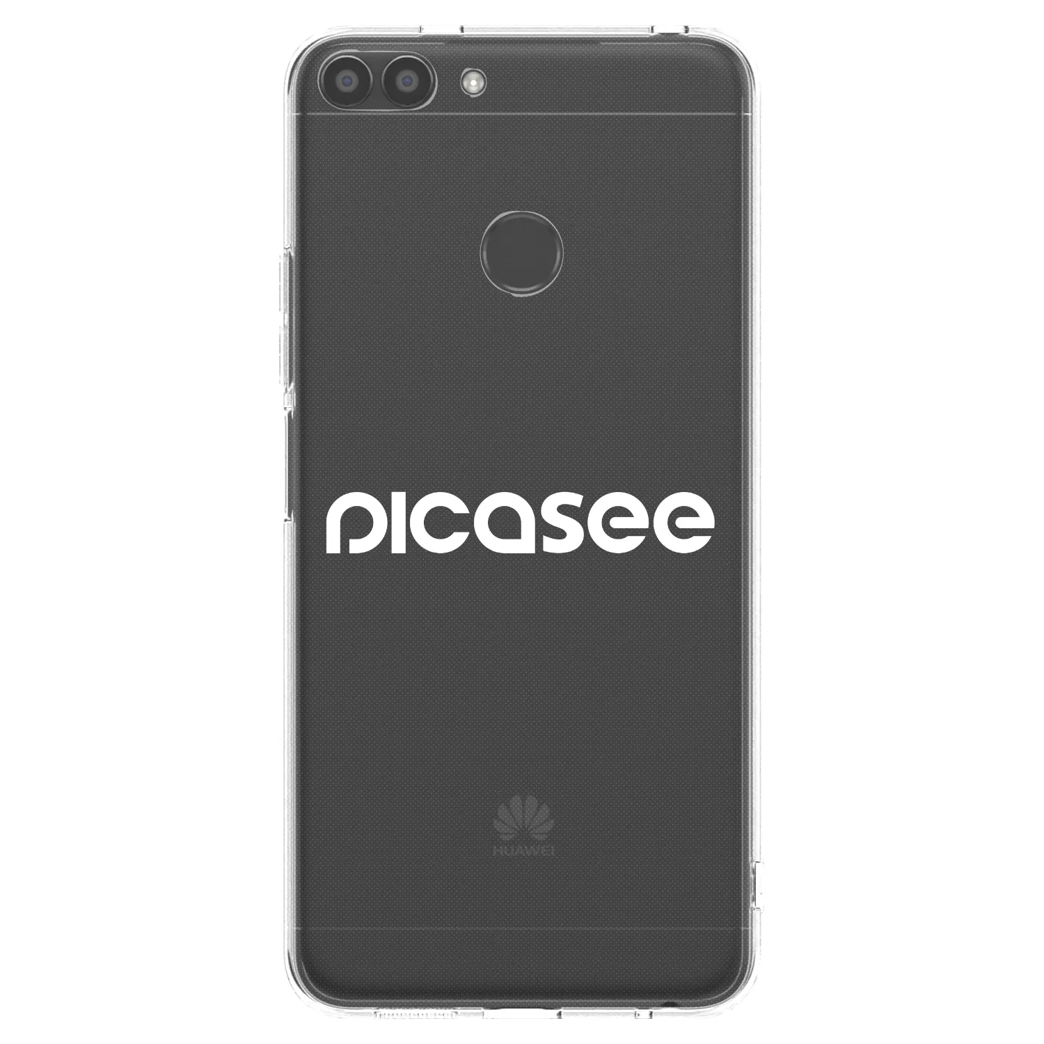 Picasee husă transparentă din silicon pentru Huawei P Smart - Picasee - new logo - white