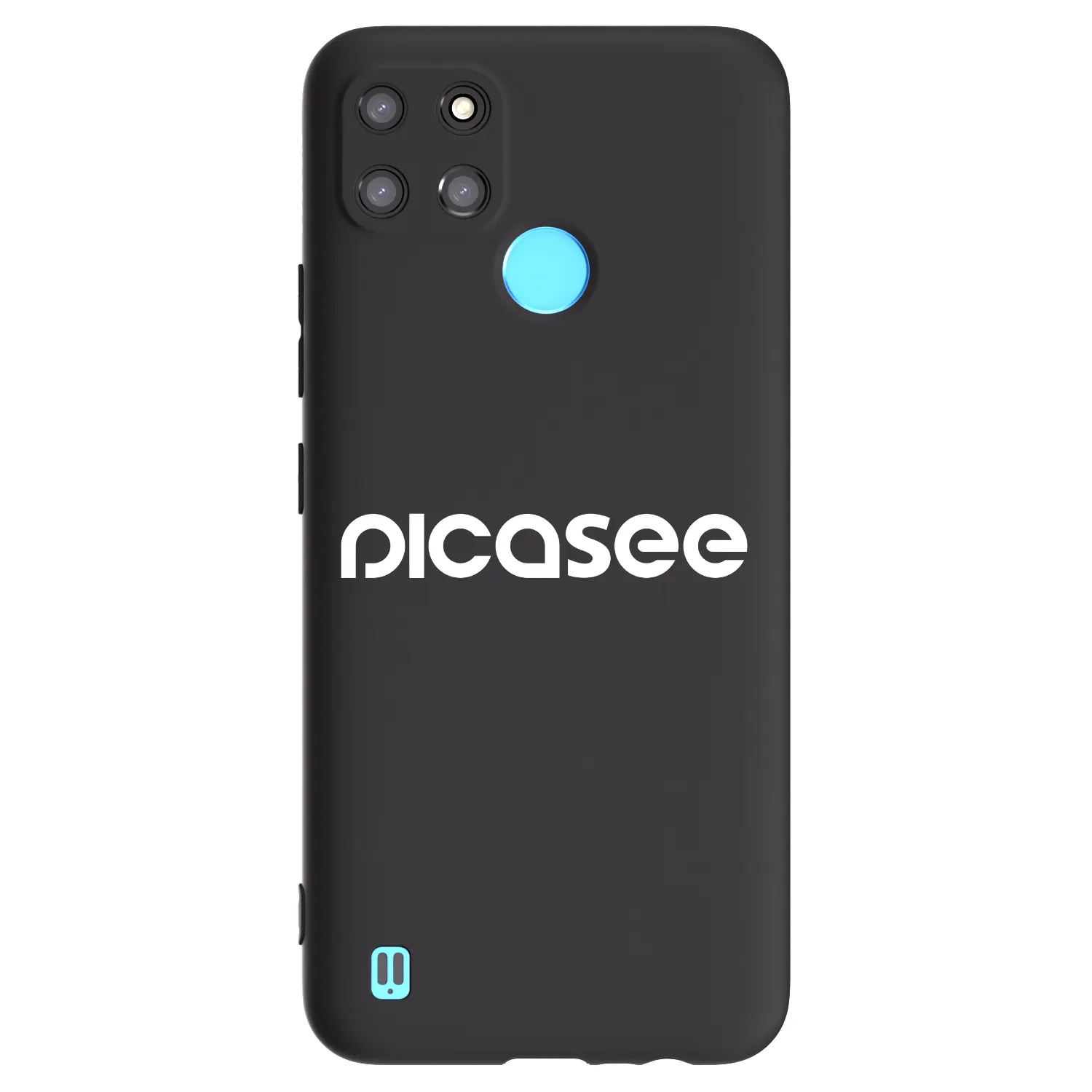 Picasee husă neagră din silicon pentru Realme C21Y - Picasee - new logo - white
