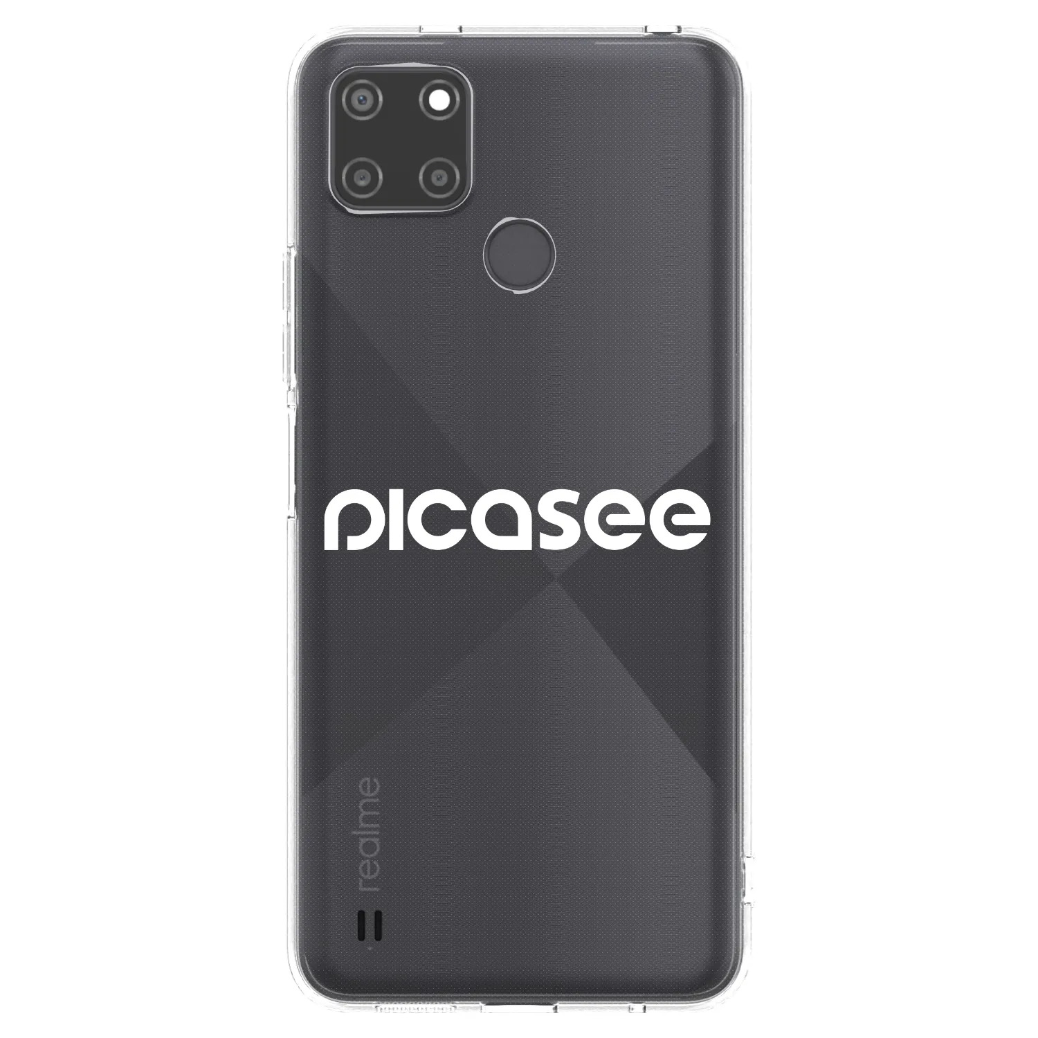 Picasee husă transparentă din silicon pentru Realme C21Y - Picasee - new logo - white