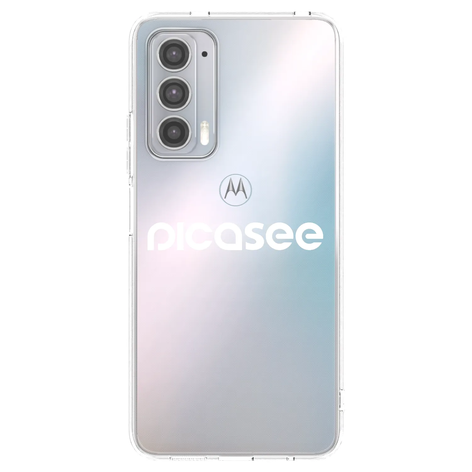 Picasee husă transparentă din silicon pentru Motorola Edge 20 - Picasee - new logo - white