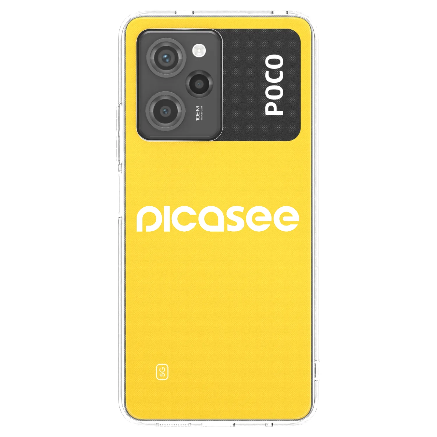 Picasee husă neagră din silicon pentru Xiaomi Poco X5 Pro - Picasee - new logo - white