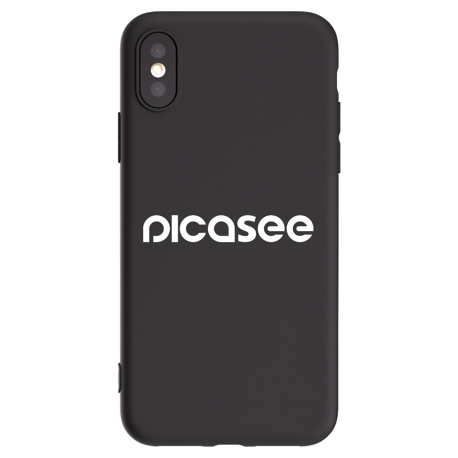 Picasee husă neagră din silicon pentru Apple iPhone X/XS - Picasee - new logo - white