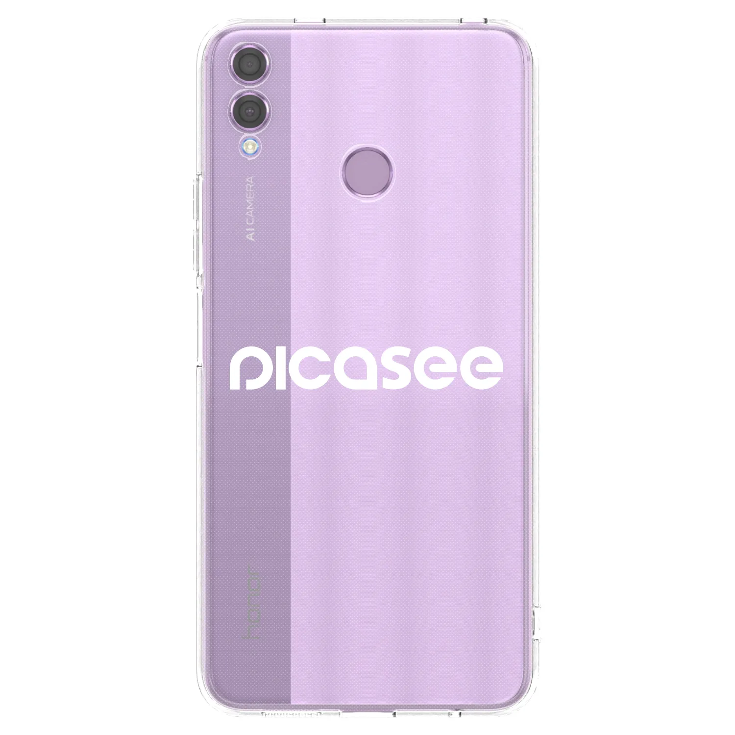 Picasee husă transparentă din silicon pentru Honor 8X - Picasee - new logo - white