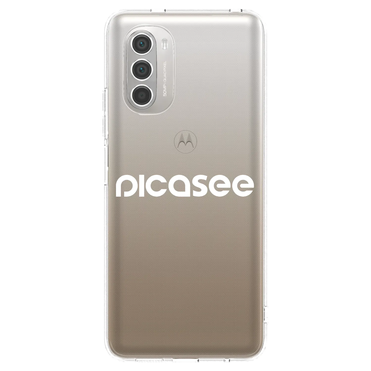 Picasee husă transparentă din silicon pentru Motorola Moto G51 - Picasee - new logo - white