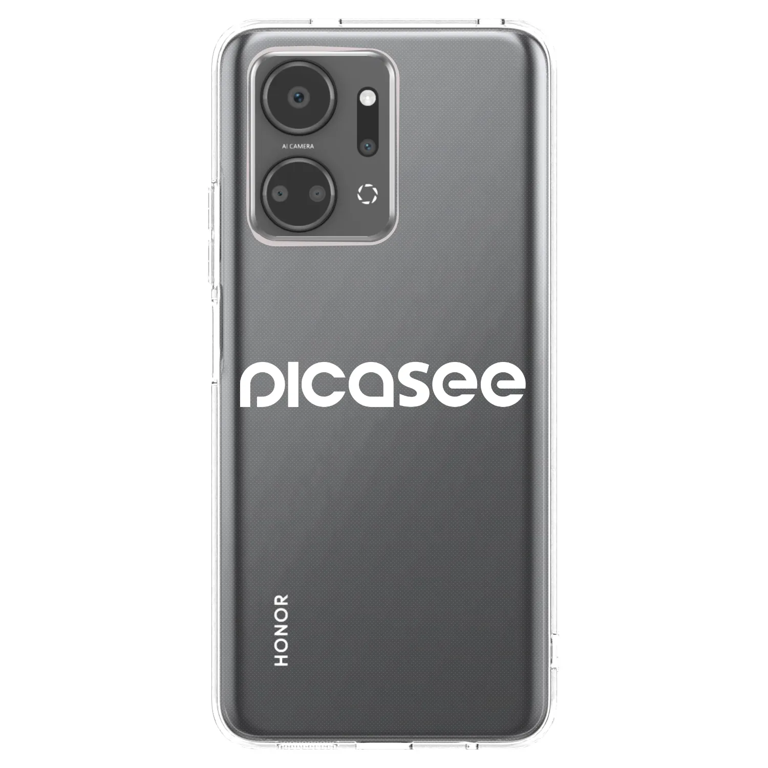 Picasee husă transparentă din silicon pentru Honor X7a - Picasee - new logo - white