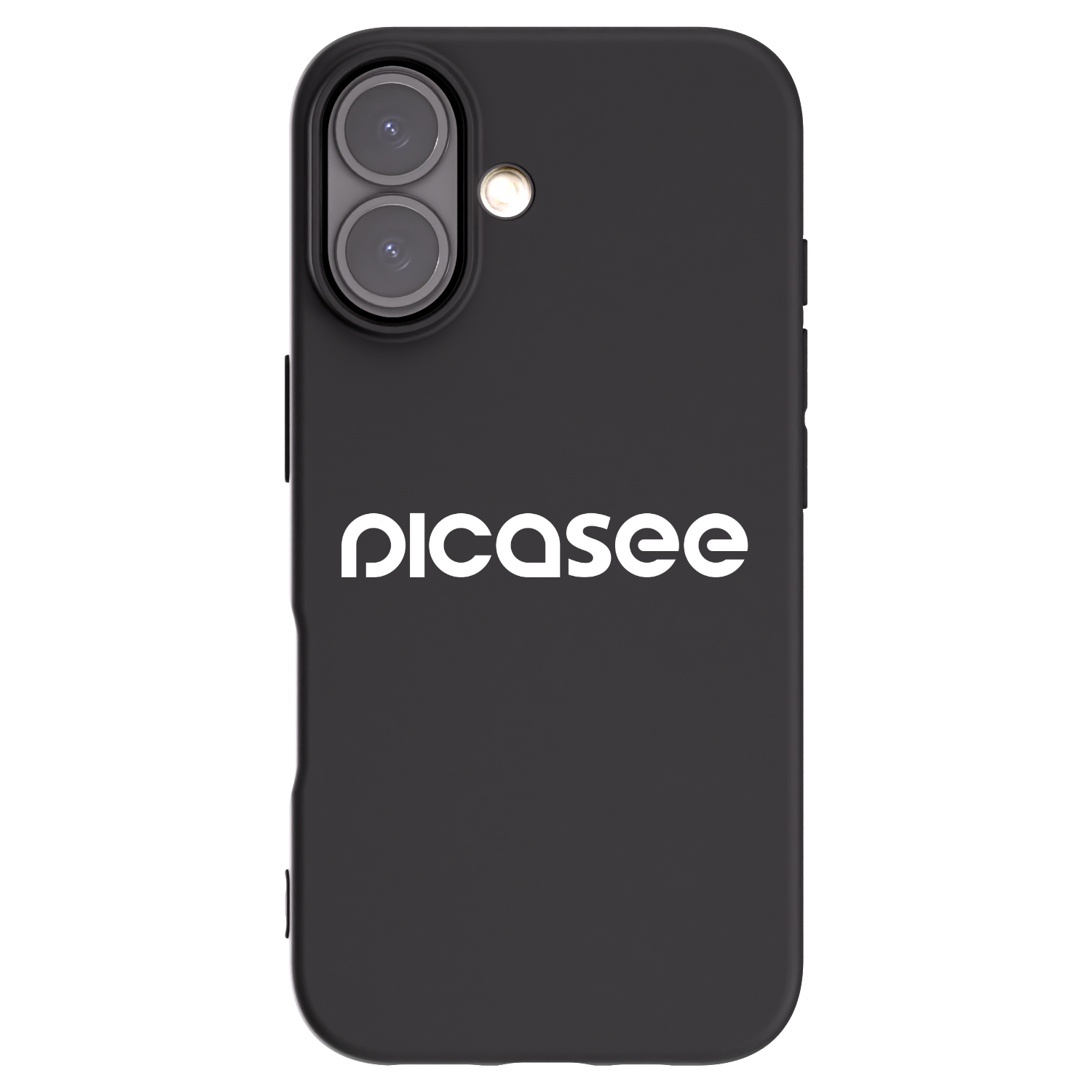 Picasee husă neagră din silicon pentru Apple iPhone 16 - Picasee - new logo - white