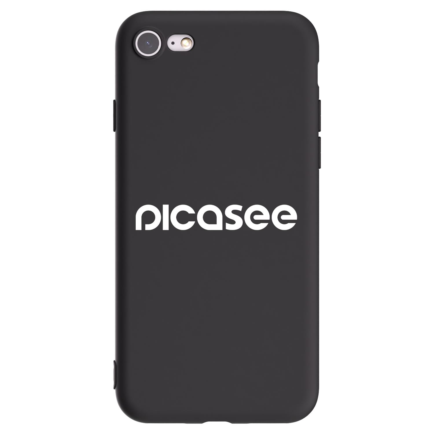 Picasee husă neagră din silicon pentru Apple iPhone 8 - Picasee - new logo - white