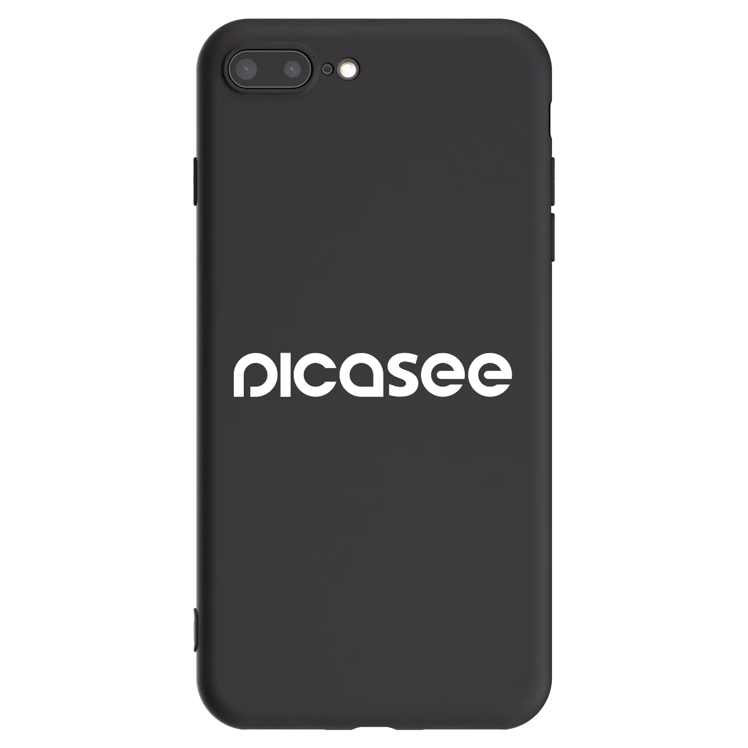 Picasee husă neagră din silicon pentru Apple iPhone 8 Plus - Picasee - new logo - white