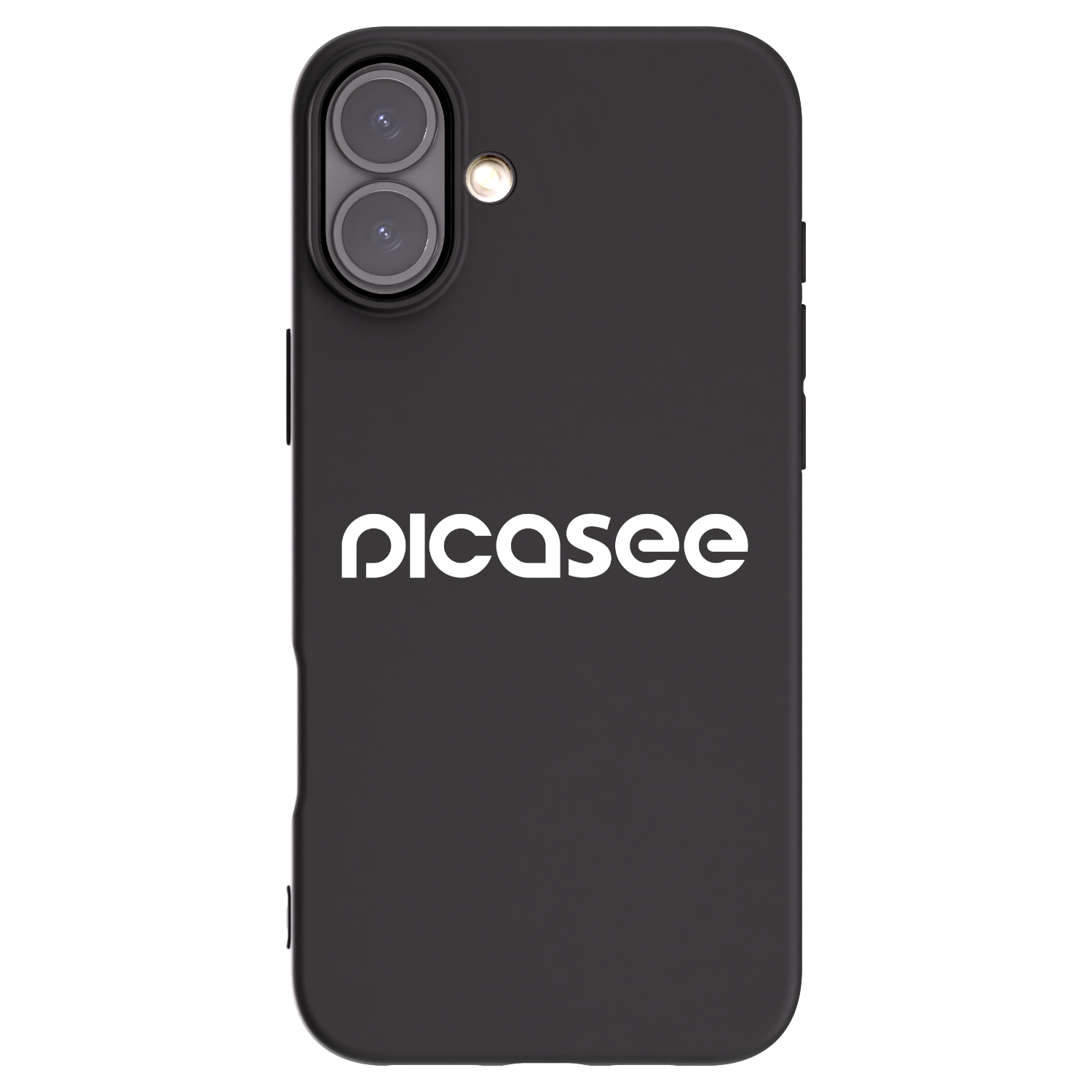 Picasee husă neagră din silicon pentru Apple iPhone 16 Plus - Picasee - new logo - white