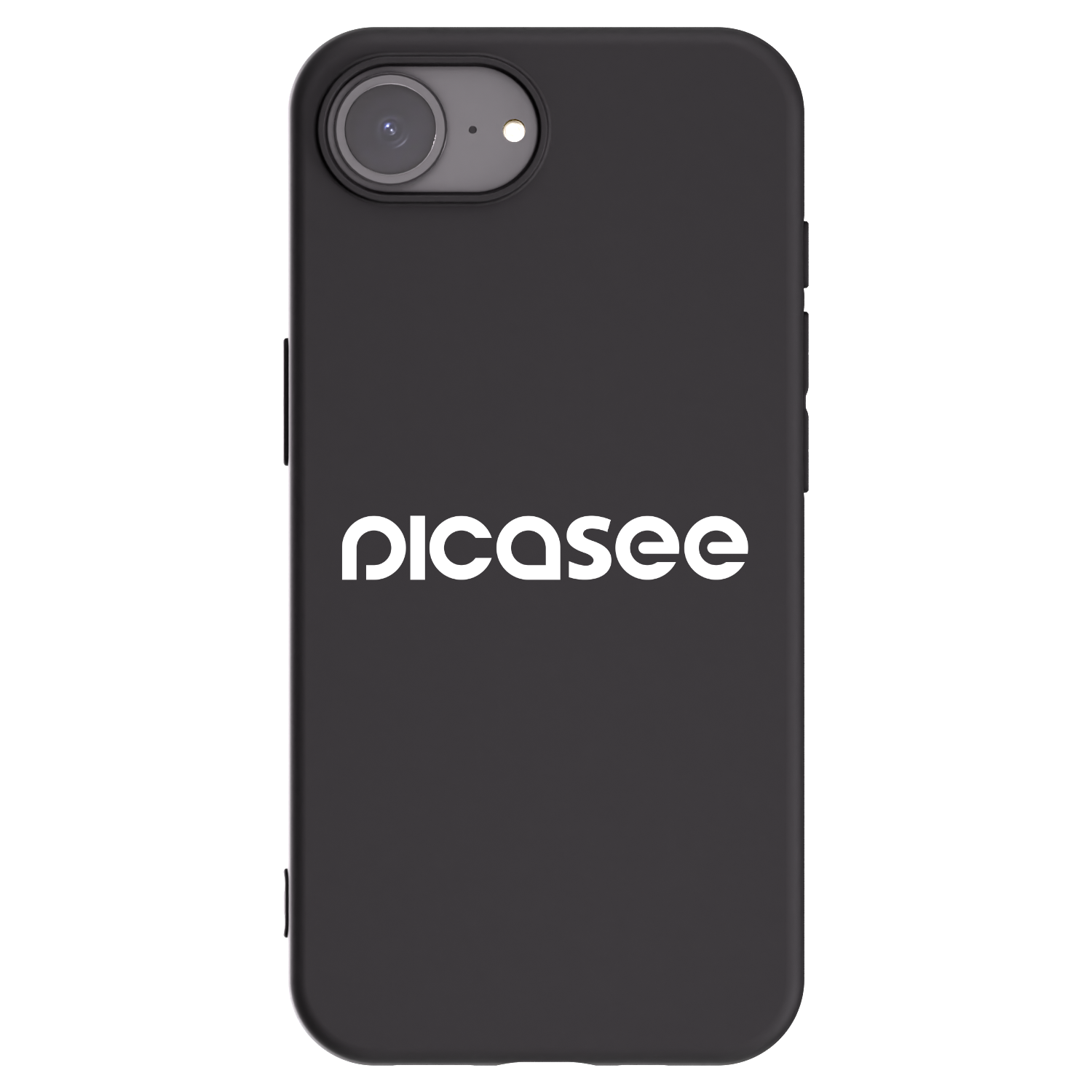 Picasee husă neagră din silicon pentru Apple iPhone 16e - Picasee - new logo - white