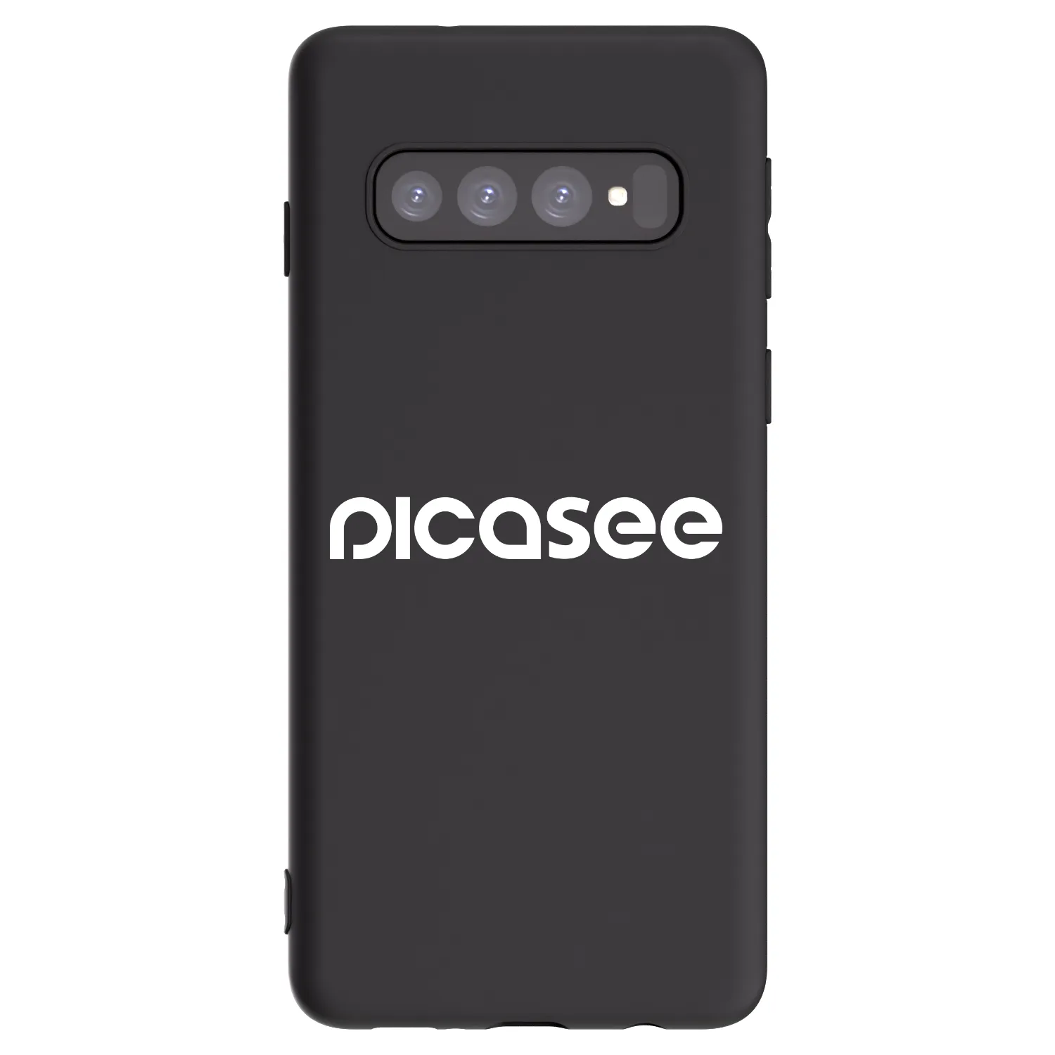 Picasee husă neagră din silicon pentru Samsung Galaxy S10 G973 - Picasee - new logo - white