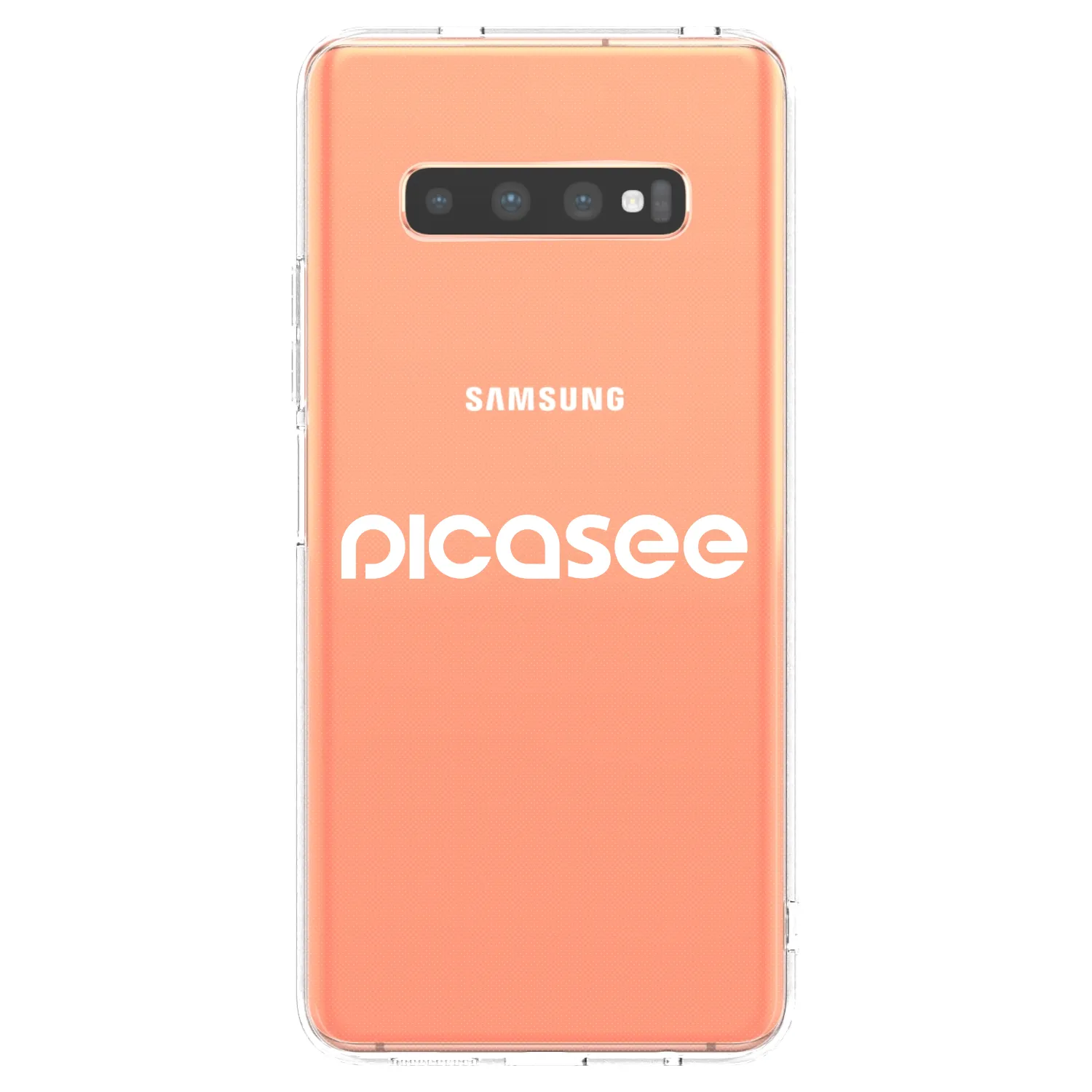 Picasee husă transparentă din silicon pentru Samsung Galaxy S10 Plus G975 - Picasee - new logo - white