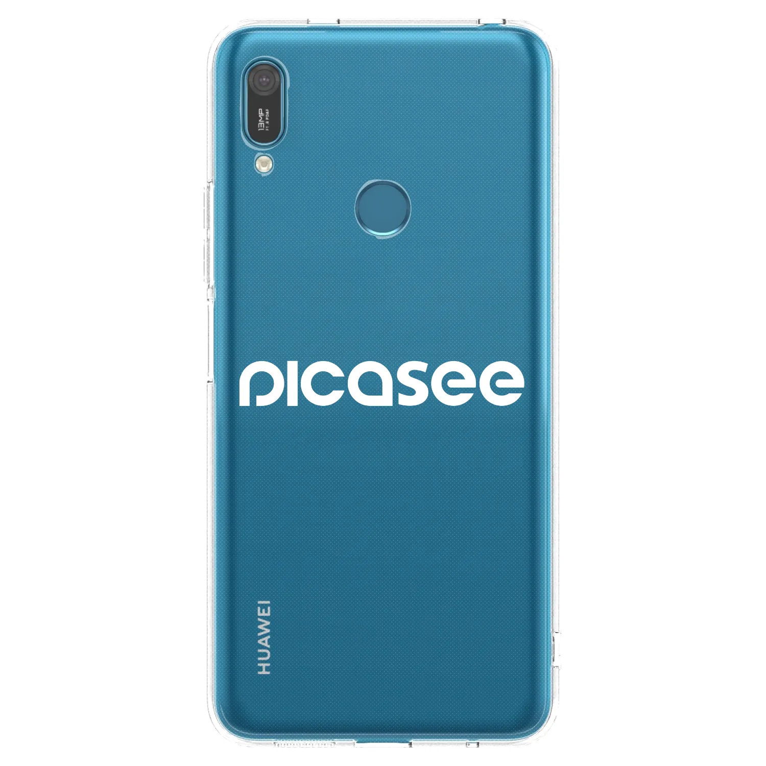 Picasee husă transparentă din silicon pentru Huawei Y7 2019 - Picasee - new logo - white