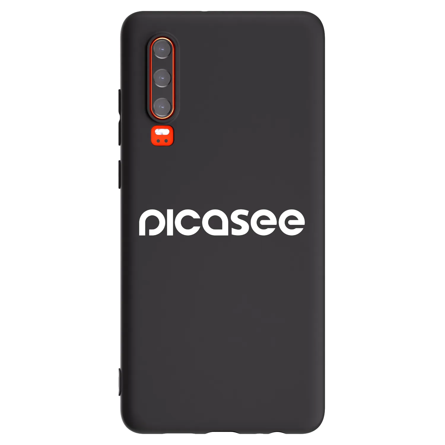 Picasee husă neagră din silicon pentru Huawei P30 - Picasee - new logo - white