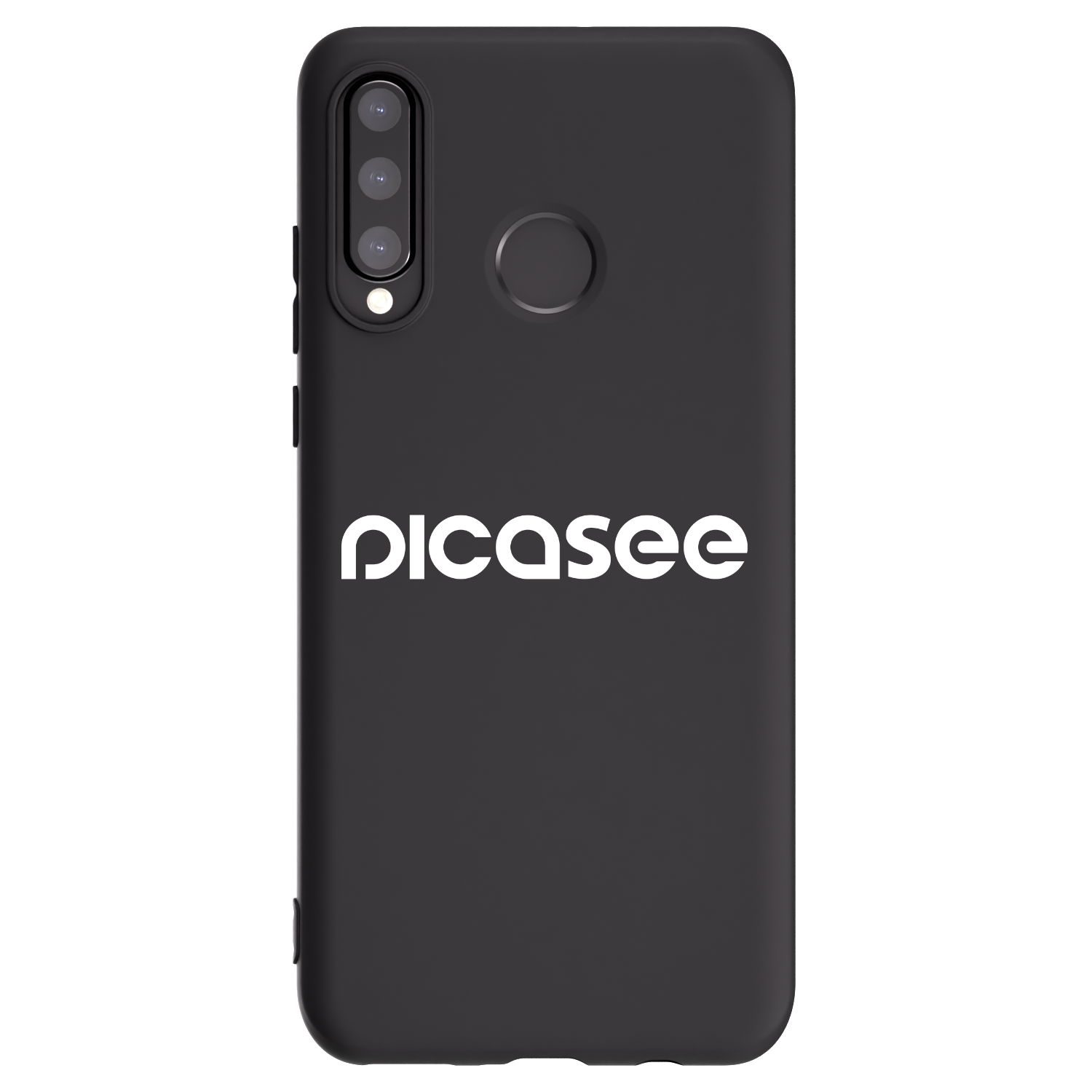 Picasee husă neagră din silicon pentru Huawei P30 Lite - Picasee - new logo - white