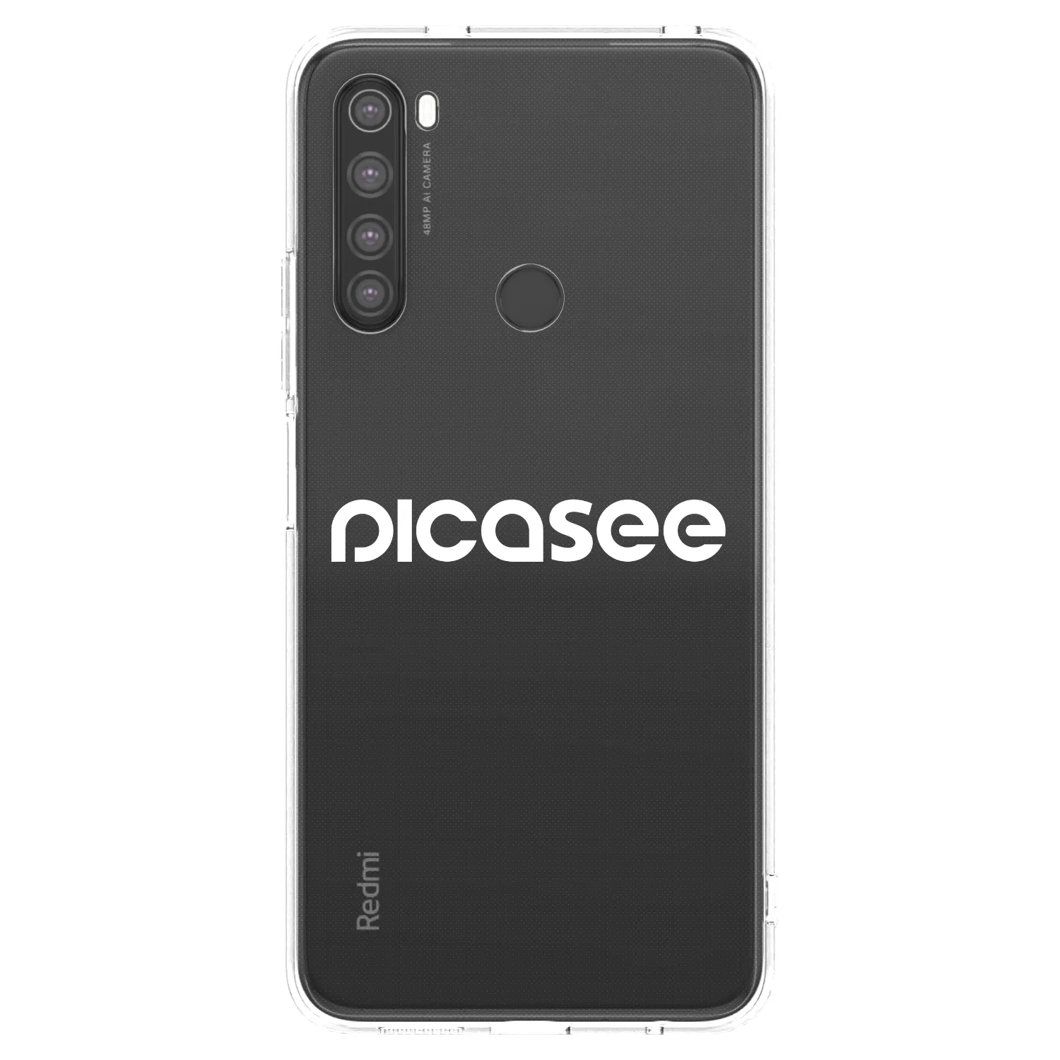 Picasee husă transparentă din silicon pentru Xiaomi Redmi Note 8 - Picasee - new logo - white