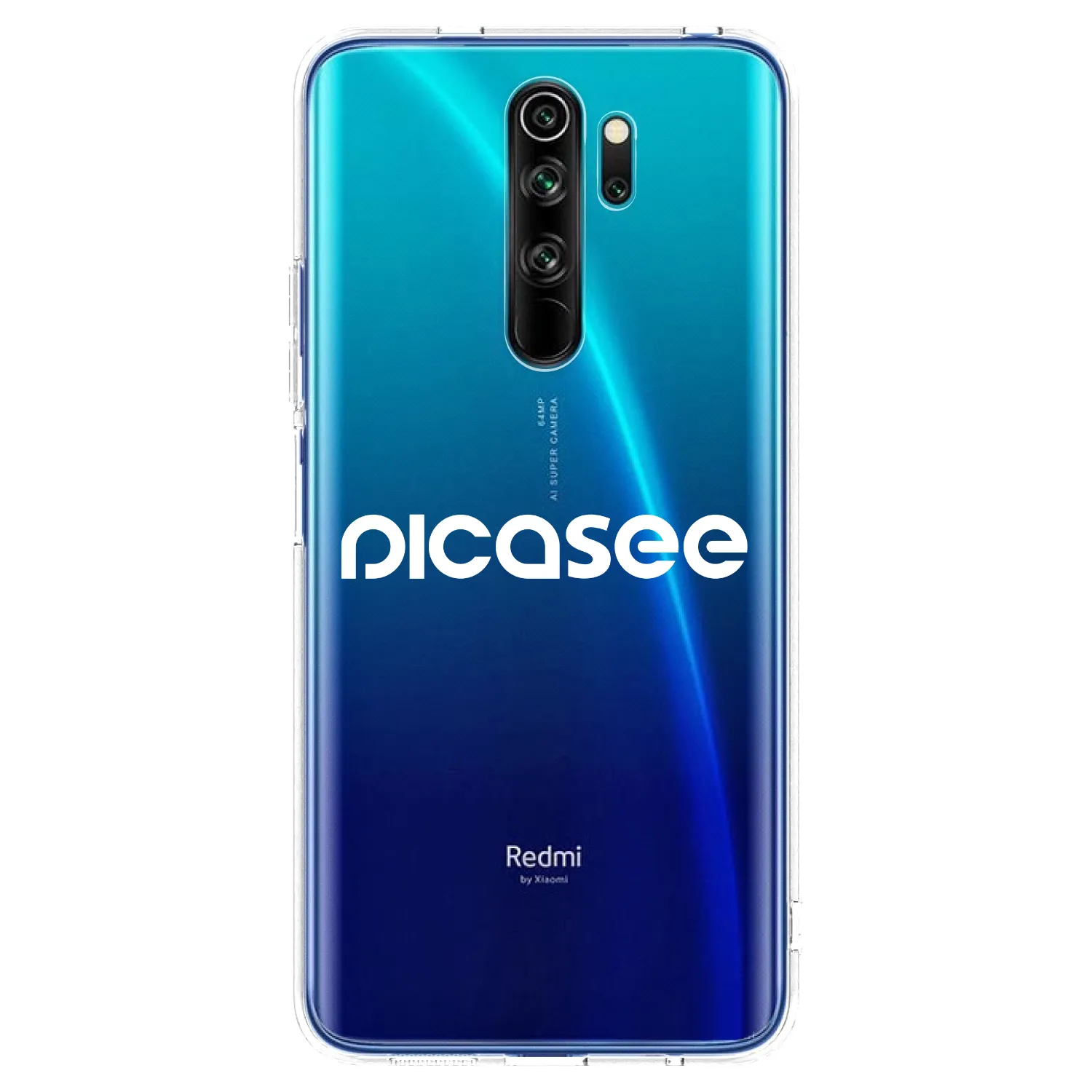Picasee husă transparentă din silicon pentru Xiaomi Redmi Note 8 Pro - Picasee - new logo - white