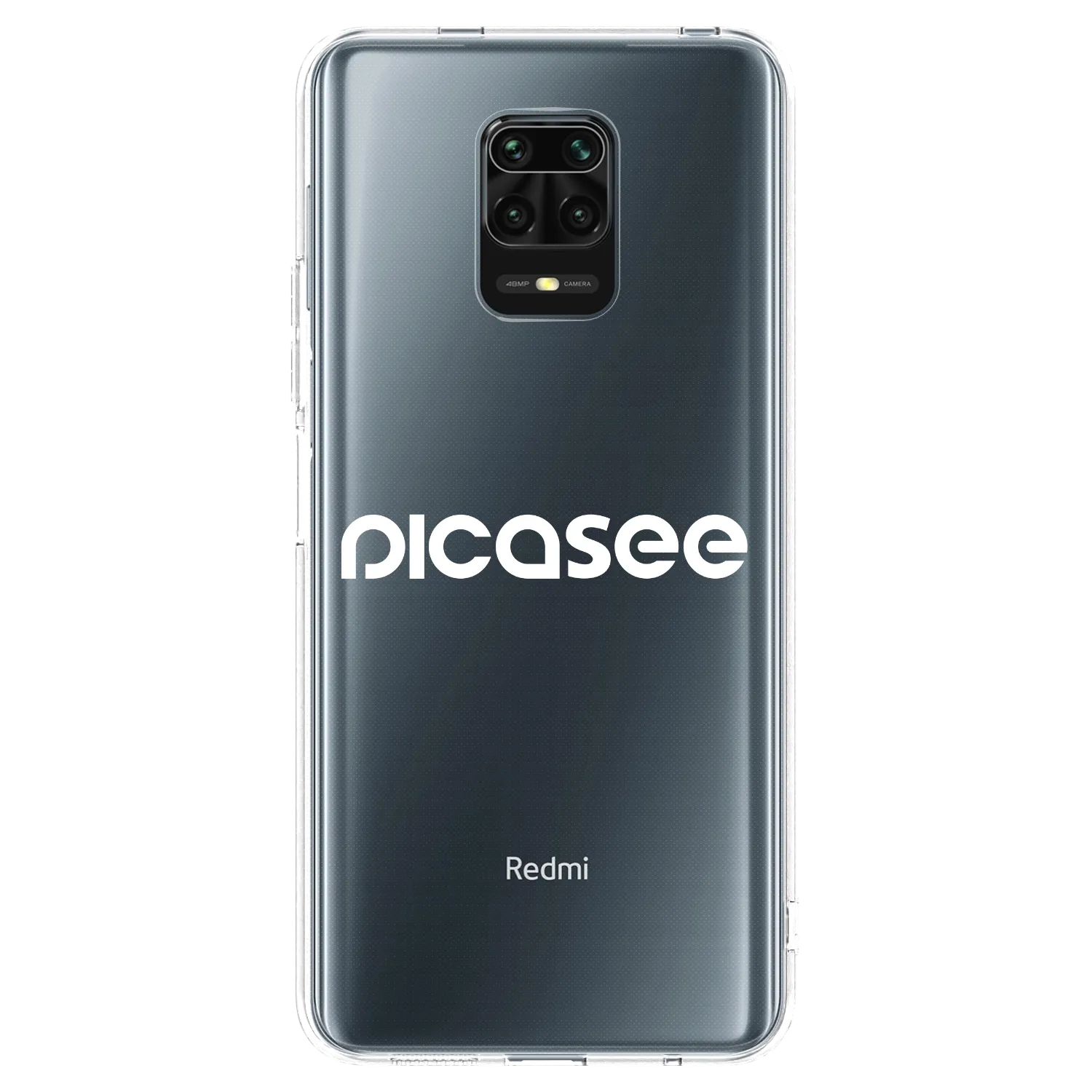Picasee husă transparentă din silicon pentru Xiaomi Redmi Note 9 Pro - Picasee - new logo - white