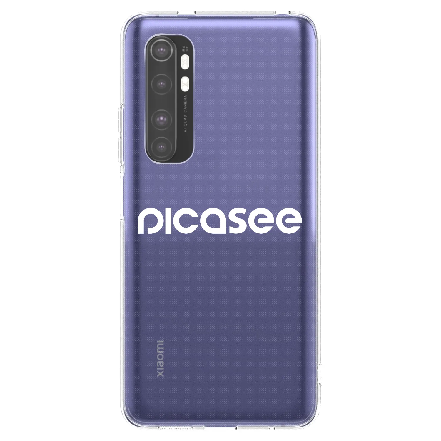Picasee husă transparentă din silicon pentru Xiaomi Mi Note 10 Lite - Picasee - new logo - white