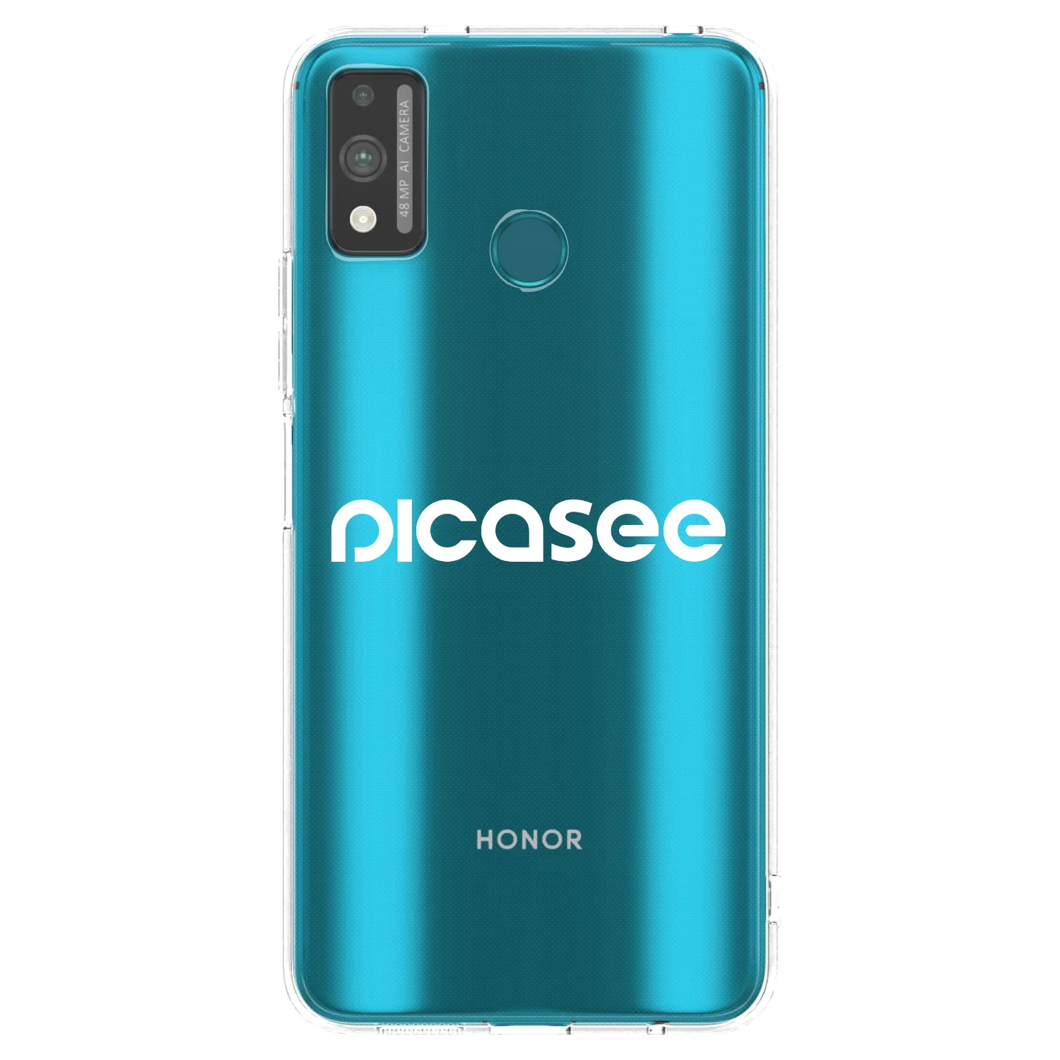 Picasee husă transparentă din silicon pentru Honor 9X Lite - Picasee - new logo - white