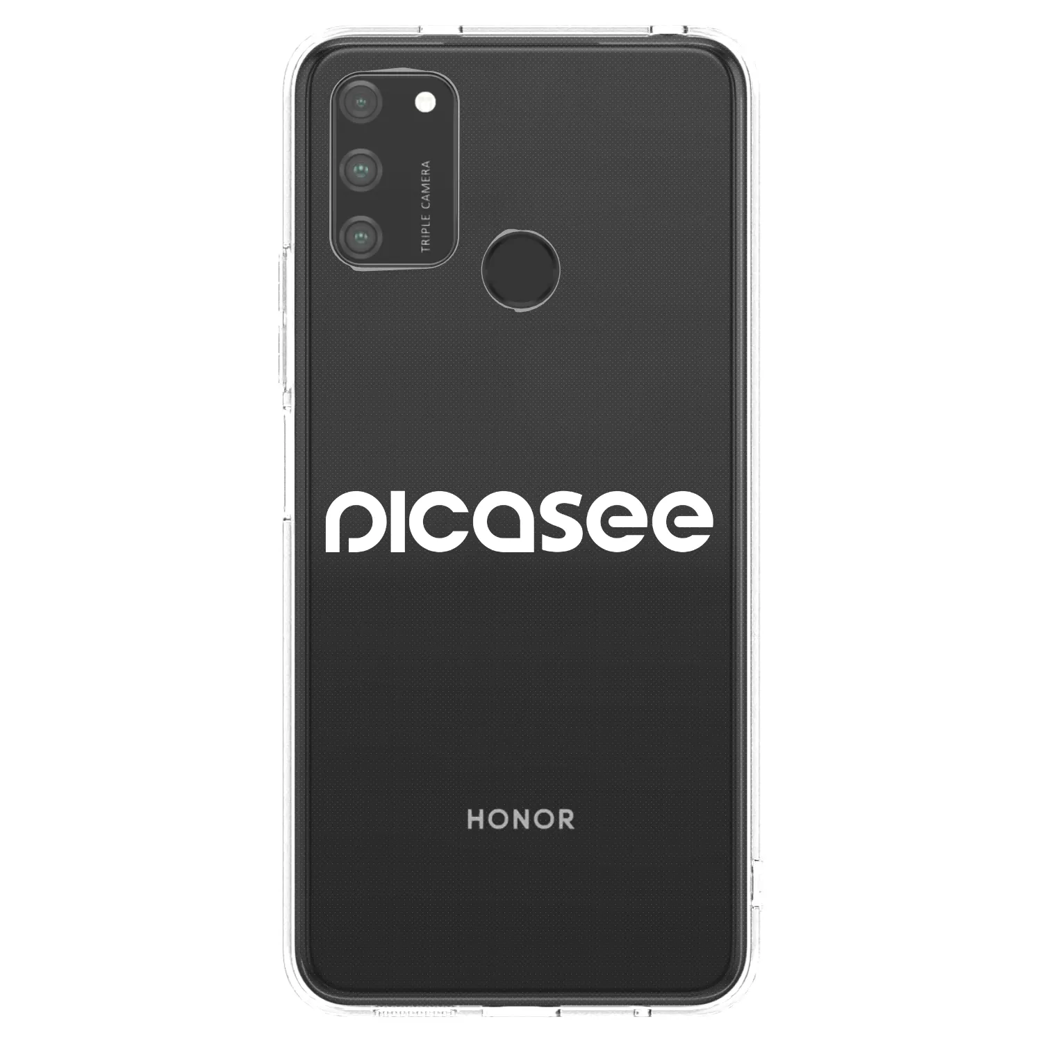 Picasee husă transparentă din silicon pentru Honor 9A - Picasee - new logo - white
