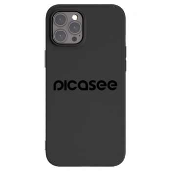 Picasee husă neagră din silicon pentru Apple iPhone 12 Pro Max - Picasee - new logo - black