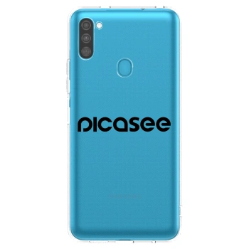 Picasee husă transparentă din silicon pentru Samsung Galaxy M11 - Picasee - new logo - black