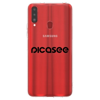 Picasee husă transparentă din silicon pentru Samsung Galaxy A20s - Picasee - new logo - black