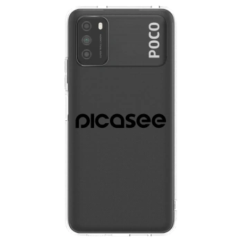 Picasee husă transparentă din silicon pentru Xiaomi Poco M3 - Picasee - new logo - black