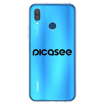 Picasee husă transparentă din silicon pentru Huawei P20 Lite - Picasee - new logo - black
