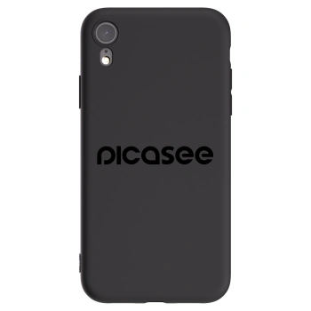 Picasee husă neagră din silicon pentru Apple iPhone XR - Picasee - new logo - black