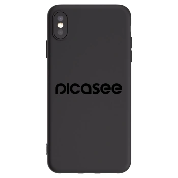 Picasee husă neagră din silicon pentru Apple iPhone XS Max - Picasee - new logo - black