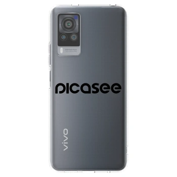 Picasee husă transparentă din silicon pentru Vivo X60 Pro 5G - Picasee - new logo - black