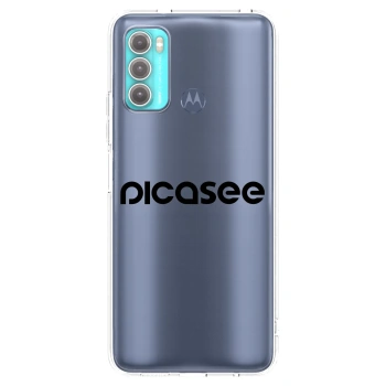 Picasee husă transparentă din silicon pentru Motorola Moto G60 - Picasee - new logo - black