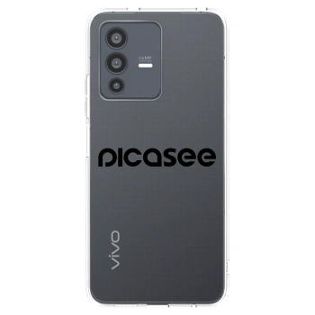 Picasee husă transparentă din silicon pentru Vivo V23 5G - Picasee - new logo - black