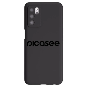 Picasee husă neagră din silicon pentru OPPO A16s - Picasee - new logo - black