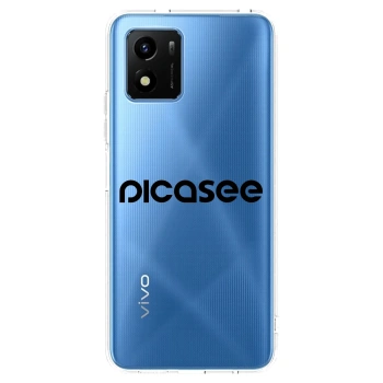 Picasee husă transparentă din silicon pentru Vivo Y01 - Picasee - new logo - black
