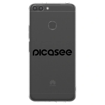 Picasee husă transparentă din silicon pentru Huawei P Smart - Picasee - new logo - black