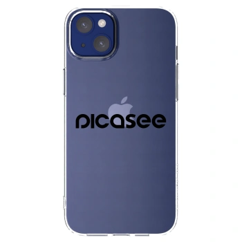 Picasee husă transparentă din silicon pentru Apple iPhone 14 Plus - Picasee - new logo - black