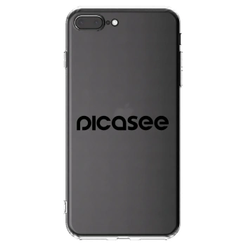 Picasee husă transparentă din silicon pentru Apple iPhone 8 Plus - Picasee - new logo - black
