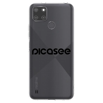 Picasee husă transparentă din silicon pentru Realme C21Y - Picasee - new logo - black