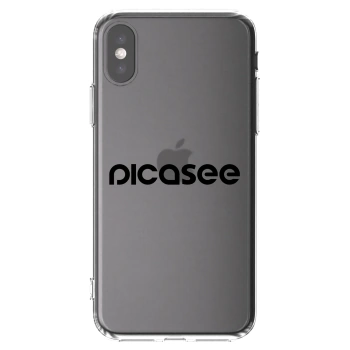 Picasee husă transparentă din silicon pentru Apple iPhone X/XS - Picasee - new logo - black