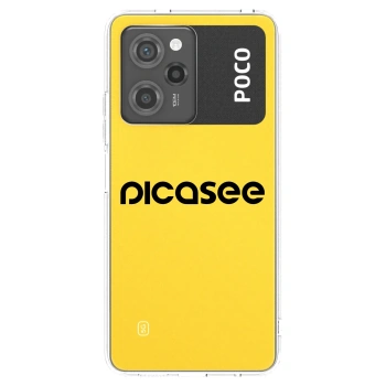 Picasee husă transparentă din silicon pentru Xiaomi Poco X5 Pro - Picasee - new logo - black