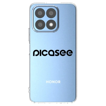 Picasee husă transparentă din silicon pentru Honor X8a - Picasee - new logo - black