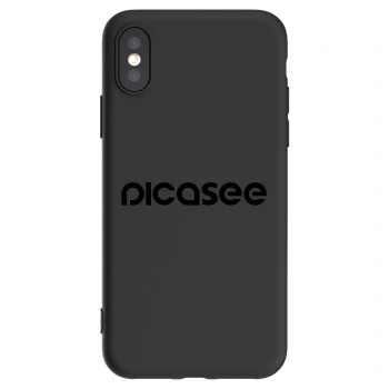 Picasee husă neagră din silicon pentru Apple iPhone X/XS - Picasee - new logo - black