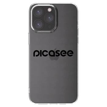 Picasee husă transparentă din silicon pentru Apple iPhone 15 Pro Max - Picasee - new logo - black