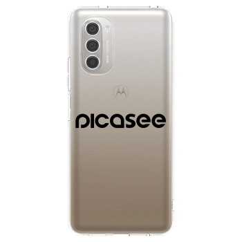 Picasee husă transparentă din silicon pentru Motorola Moto G51 - Picasee - new logo - black