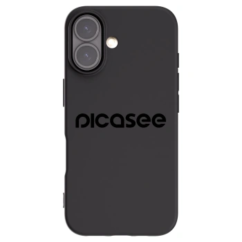 Picasee husă neagră din silicon pentru Apple iPhone 16 - Picasee - new logo - black