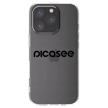 Picasee husă transparentă din silicon pentru Apple iPhone 16 Pro - Picasee - new logo - black